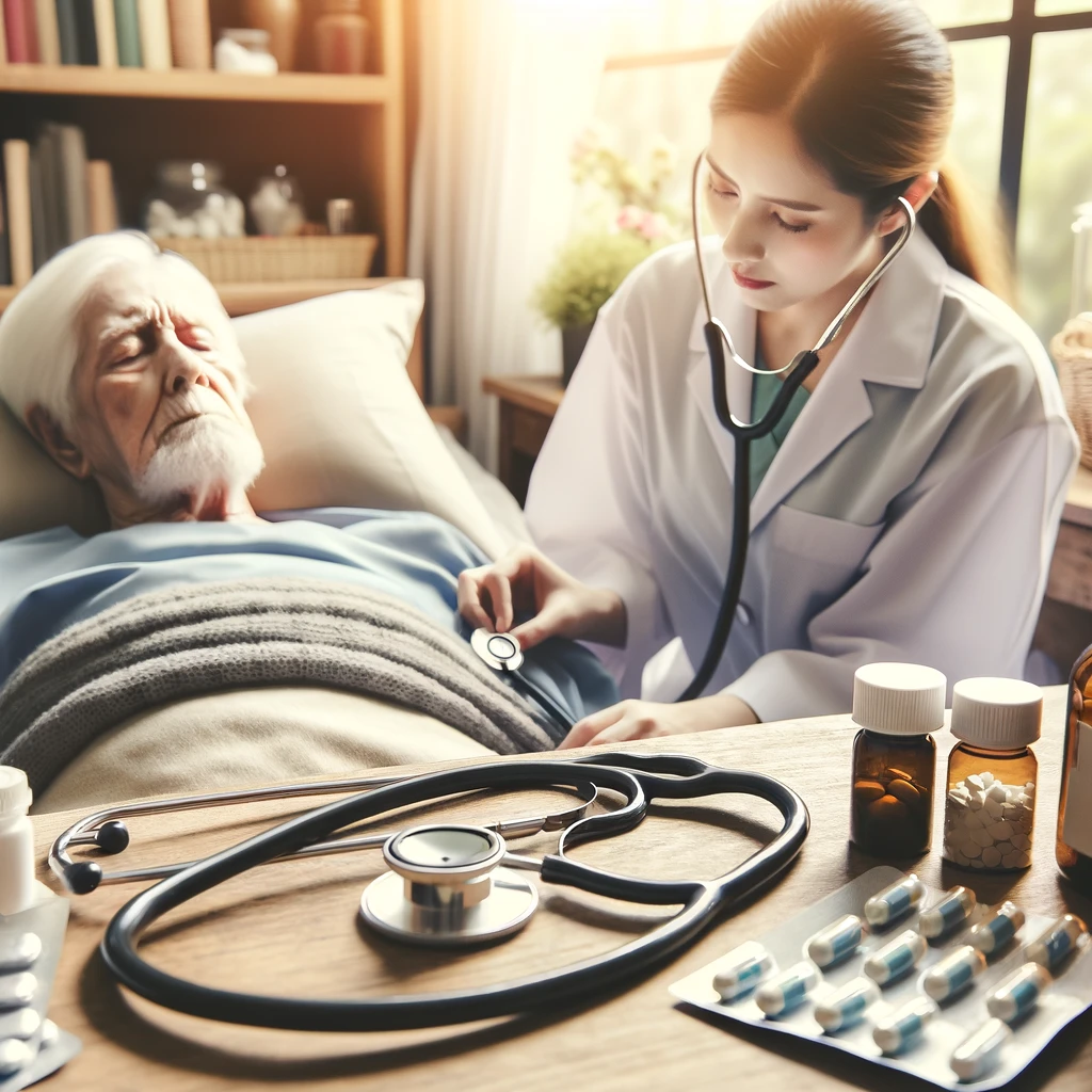 Persona anziana durante una visita medica